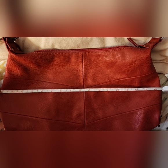 NWOT Red Cross Stitch *faux leather* Purse - Picture 13 of 16